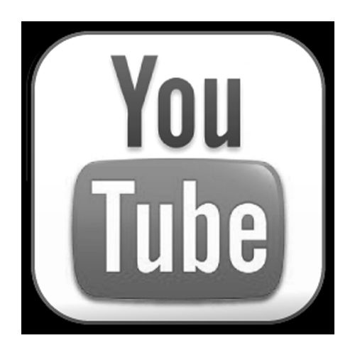 Logo de Youtube en blanco y negro